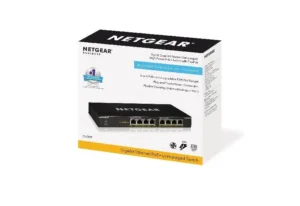 NETGEAR - 8-Port Gigabit Unmanaged PoE+ Switch - 83W FlexPoE Budget & Fanless Metal Design - GS308PP-100NAS