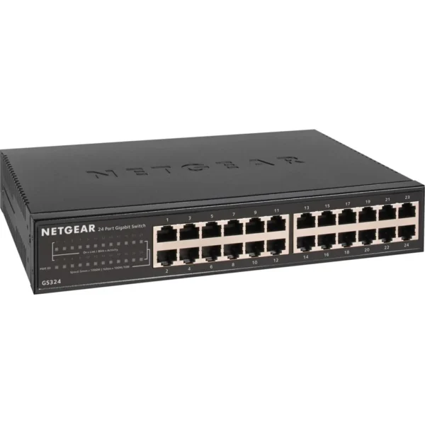 NETGEAR 24-Port Gigabit Ethernet Unmanaged Switch - Desktop/Rackmount - Version 2.0 - GS324-200NAS
