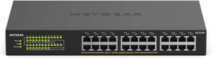 NETGEAR 24-Port Gigabit Ethernet Unmanaged Switch with 16 PoE+ Ports and 190W Power Budget - GS324P-100AJS
