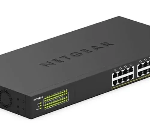 NETGEAR - 24-Port Gigabit High-Power Unmanaged PoE+ Switch - 380W Budget & Rackmount Design - GS324PP-100EUS