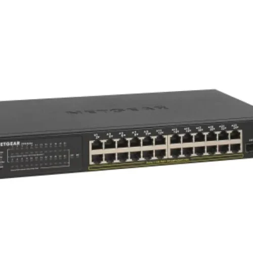 NETGEAR S350 24-Port Gigabit PoE+ Smart Managed Pro Switch with 2 SFP Ports (190W) - GS324TP-100AJS
