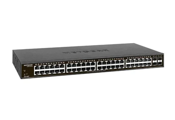 B3-gs348_32_tcm148-140437 NETGEAR - 48-Port Gigabit Ethernet Unmanaged Switch - Fanless Desktop Rackmount Metal Housing - GS348-100AJS