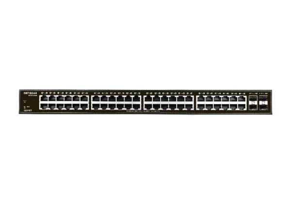 Unmanaged_GS348PP-21_tcm148-134826 NETGEAR - 48-Port Gigabit Unmanaged PoE+ Switch with 24 PoE+ Ports and 380W Power Budget - GS348PP-100AJS