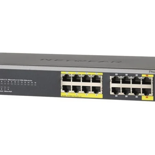 NETGEAR 16-Port Gigabit Smart Managed Pro Switch with 8 PoE Ports and 2 PD Ports - GS516TP-100EUS