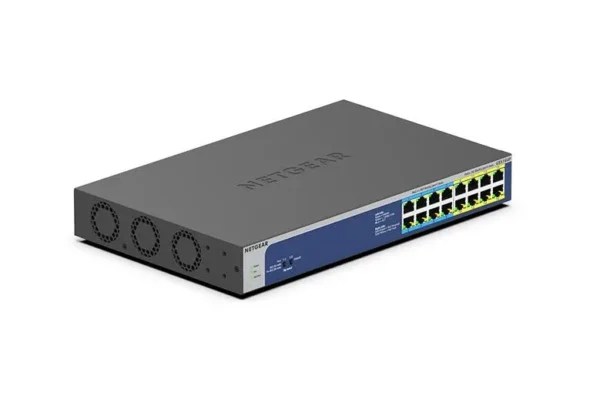 NETGEAR 16-Port Gigabit Unmanaged Switch with 8 Ultra60 PoE++ and 8 PoE+ Ports 380W - GS516UP-100EUS