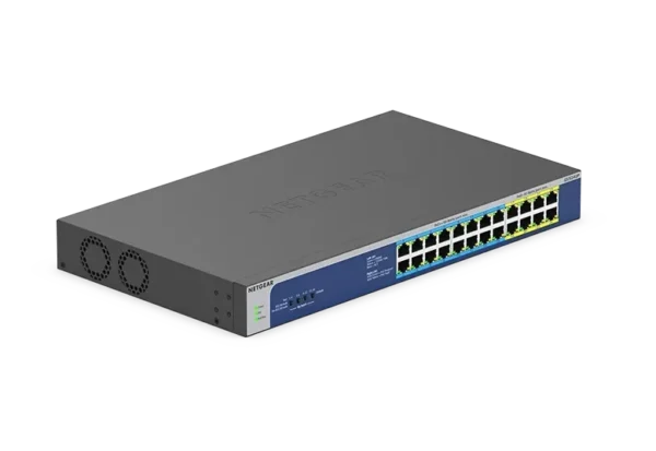 B4_gs524up_32 NETGEAR - 24-Port Gigabit Unmanaged Switch - 480W PoE Budget with 16 PoE++ and 8 PoE+ Ports - GS524UP-100EUS