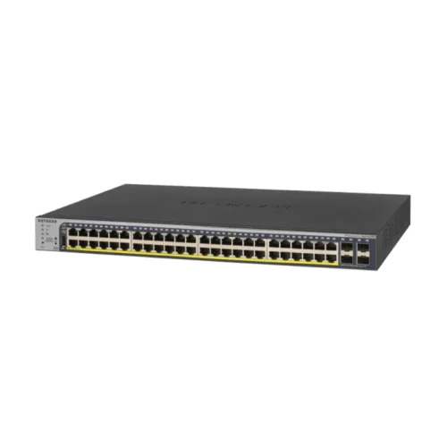 NETGEAR 48-Port Gigabit PoE+ Smart Managed Pro Switch - 380W - 4 SFP Ports - Insight Cloud Management - GS752TP-200EUS