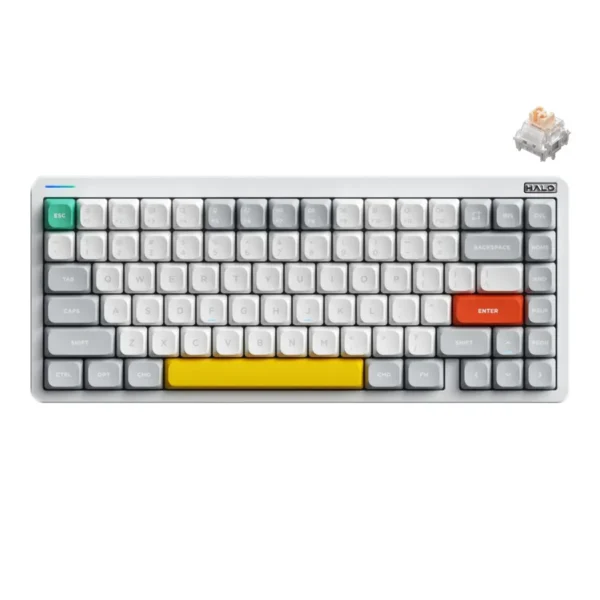 sadg4s256adg4sa5d6g NuPhy Halo75 V2 75% 83-Key Wireless Mechanical Keyboard Iconic White Blush Switch - Halo75 V2(White/Blush)