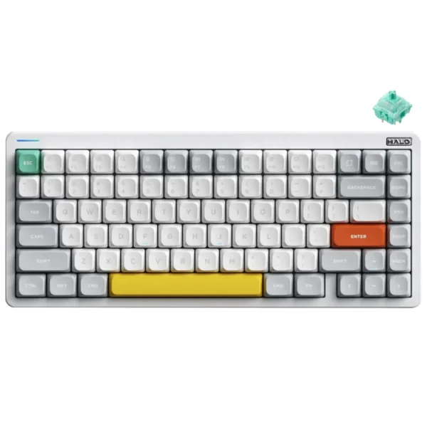 xdfghfcxgf NuPhy Halo75 V2 75% 83-Key Wireless Mechanical Keyboard Iconic White Blush Switch - Halo75 V2(White/Blush)