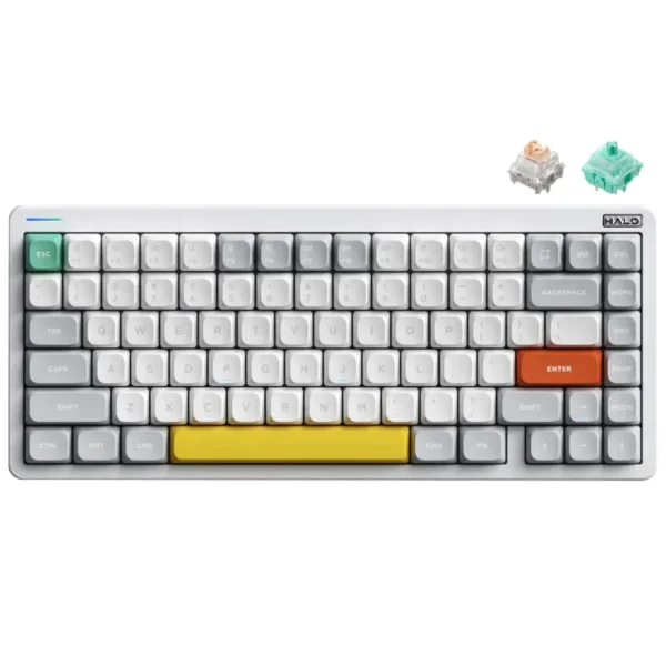 g5sd4g4sdg NuPhy Halo75 V2 75% 83-Key Wireless Mechanical Keyboard Iconic White Blush Switch - Halo75 V2(White/Blush)