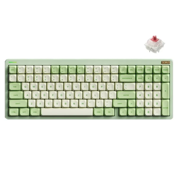 fs6d5af45sdf4sda NuPhy Halo96 V2 99-Key Wireless Mechanical Keyboard Mojito Silent Red Clear-Top Switch - Halo96 V2(Green/Silent Red)