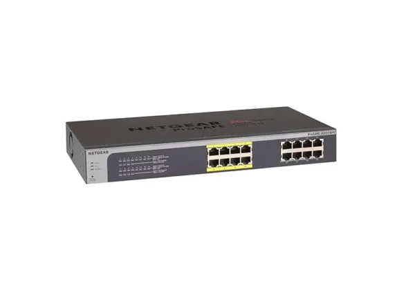 SWITCHES_JGS516PE_G1_779x536_tcm148-134681 NETGEAR 16-Port Gigabit Smart Managed Plus Switch with 8-Port PoE, 85W Power Budget - JGS516PE-100EUS