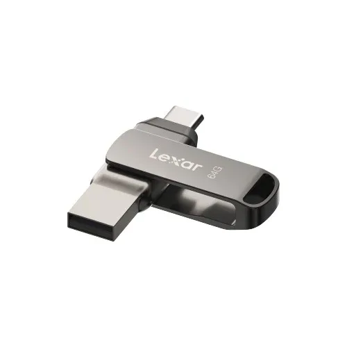 Lexar JumpDrive D400 OTG 64GB Dual Drive USB 3.1 Type-C and Type-A Black - LJDD400064G-BNQNG