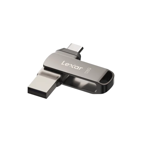 Lexar JumpDrive D400 OTG 128GB Dual Drive USB 3.1 Type-C and Type-A Black - LJDD400128G-BNQNG