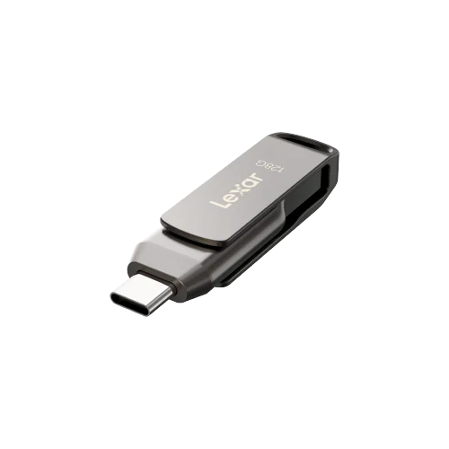 D400_slider_128GB_2 Lexar JumpDrive D400 OTG 128GB Dual Drive USB 3.1 Type-C and Type-A Black - LJDD400128G-BNQNG