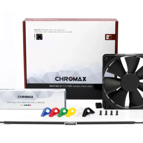 Noctua NF-F12 PWM chromax.black.swap 120mm Quiet Cooling Fan 1500 RPM SSO2 Bearing - NF-F12 PWM CH.BK.S