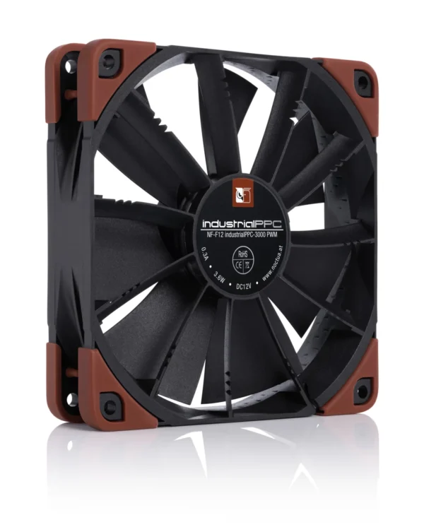 Noctua NF-F12 industrialPPC-3000 PWM Heavy-Duty 120mm Case Fan IP52 3000 RPM SSO2 Bearing - NF-F12iPPC-3000 PWM