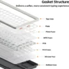 6942689200569-4 NuPhy Node100 Full-Size Low-Profile Wireless Mechanical Keyboard Ink Gray Blush Nano - Node100(Gray/Blush Nano)