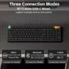 6942689200569-7 NuPhy Node100 Full-Size Low-Profile Wireless Mechanical Keyboard Ink Gray Blush Nano - Node100(Gray/Blush Nano)