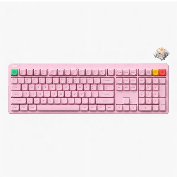 sgfndgrfnsr NuPhy Node100 Full-Size 109-Key Tri-Mode Wireless Mechanical Keyboard Light Pink Blush Max - Node100(Pink/Blush Max)