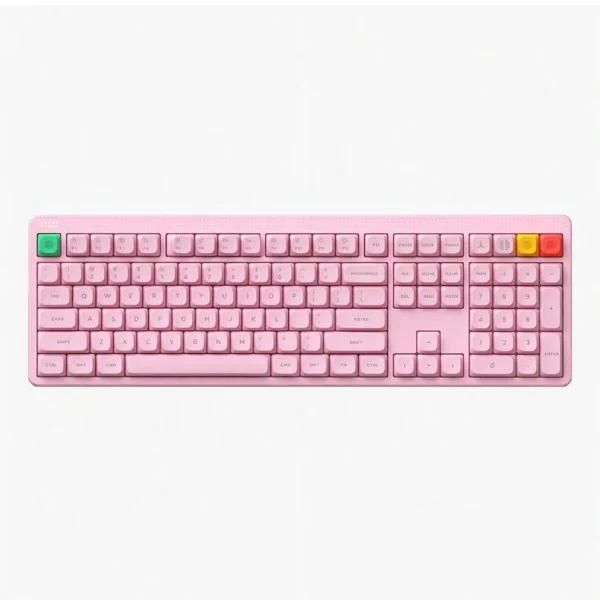 myndtghmdytg NuPhy Node100 Full-Size 109-Key Tri-Mode Wireless Mechanical Keyboard Light Pink Blush Max - Node100(Pink/Blush Max)