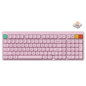 NuPhy Node100 Full-Size Low-Profile Wireless Mechanical Keyboard Light Pink Blush Nano - Node100(Pink/Blush Nano)