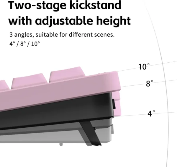 61-UEYoqtKL._AC_SL1500 NuPhy Node100 Full-Size Low-Profile Wireless Mechanical Keyboard Light Pink Blush Nano - Node100(Pink/Blush Nano)