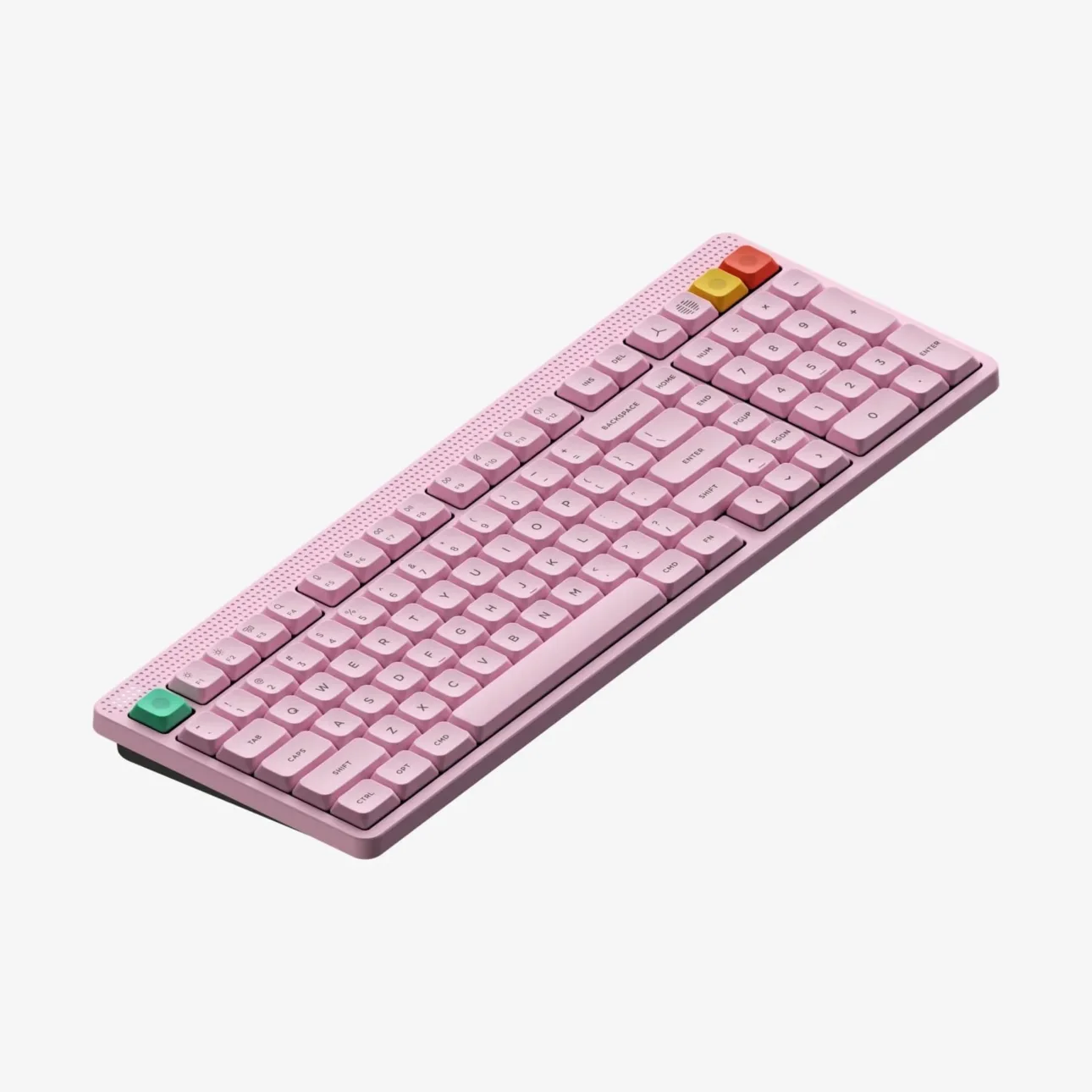 美品 NuPhy Node Blash Nano Light Pink NuPhy Node100 Full-Size Low-Profile Wireless Mechanical Keyboard