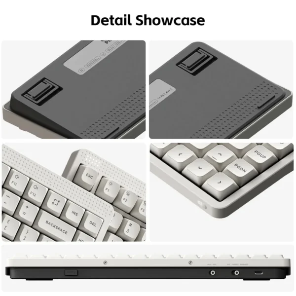 NuPhy Node75 75% Hot-Swappable Tri-Mode Wireless Mechanical Keyboard Ink Gray Blush Nano - Node75(Gray/Blush Nano)
