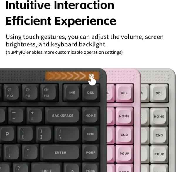 71si11N58ZL._AC_SL1500__1 NuPhy Node75 75% Tri-Mode Wireless Mechanical Keyboard Light Pink Blush Max Switch - Node75(Pink/Blush Max)