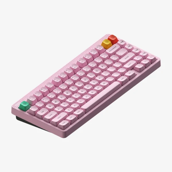 drfgndgfhm NuPhy Node75 75% Tri-Mode Wireless Mechanical Keyboard Light Pink Blush Max Switch - Node75(Pink/Blush Max)