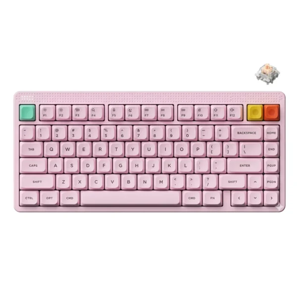 fbsgnpink NuPhy Node75 75% Tri-Mode Wireless Mechanical Keyboard Light Pink Blush Max Switch - Node75(Pink/Blush Max)