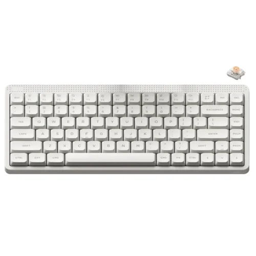 NuPhy Node75 75% Hot-Swappable Tri-Mode Wireless Mechanical Keyboard Lunar White Blush Nano - Node75(White/Blush Nano)