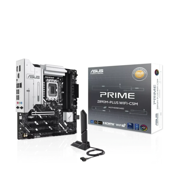 ASUS Prime Z890M-Plus WiFi-CSM Micro-ATX Motherboard - Z890 Chipset LGA1851 DDR5 - PRIME Z890M-PLUS-CSM