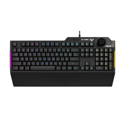 ASUS TUF Gaming K1 RGB Wired Gaming Keyboard with Dedicated Volume Knob - Spill-Resistant - RA04 TUF K1/US
