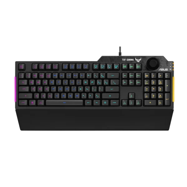 ASUS TUF Gaming K1 RGB Wired Gaming Keyboard with Dedicated Volume Knob - Spill-Resistant - RA04 TUF K1/US