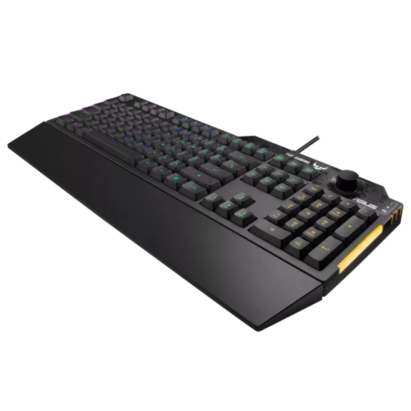ASUS TUF Gaming K1 RGB Wired Gaming Keyboard with Dedicated Volume Knob - Spill-Resistant - RA04 TUF K1/US