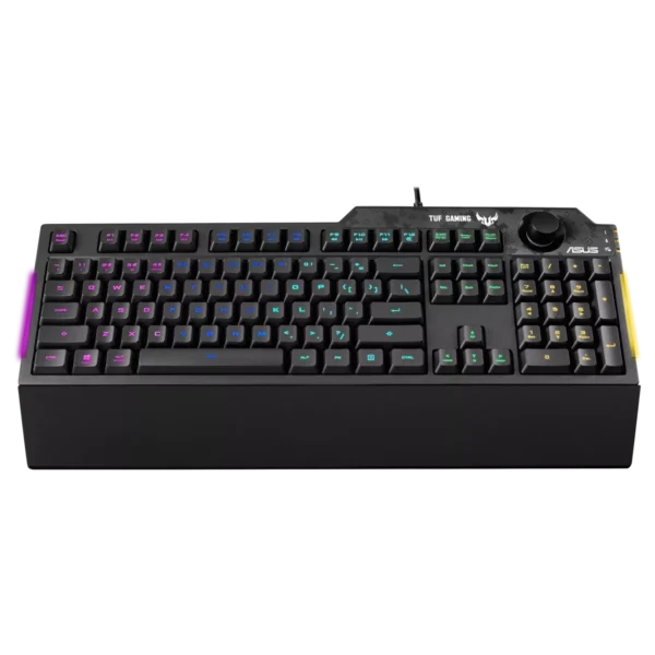 ASUS TUF Gaming K1 RGB Wired Gaming Keyboard with Dedicated Volume Knob - Spill-Resistant - RA04 TUF K1/US