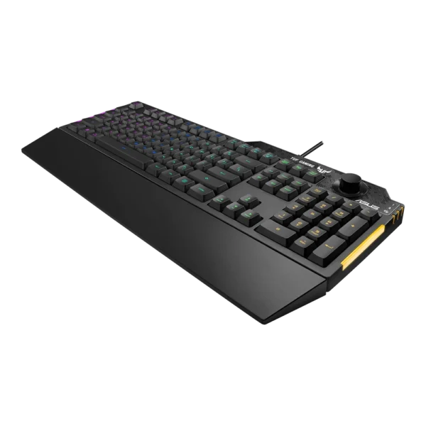 ASUS TUF Gaming K1 RGB Wired Gaming Keyboard with Dedicated Volume Knob - Spill-Resistant - RA04 TUF K1/US