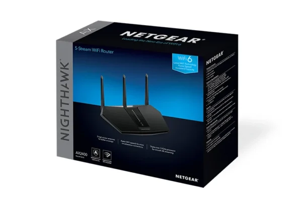 20325475_Icat_3 NETGEAR - AX2400 5-Stream Dual-Band WiFi 6 Gigabit Router with Tri-Core Processor and 4 Gigabit Ports - RAX30-100EUS