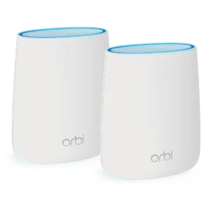 NETGEAR - Orbi AC2200 Tri-Band Whole Home Mesh WiFi System - Gigabit Ports & NETGEAR Armor - RBK20-100SQR
