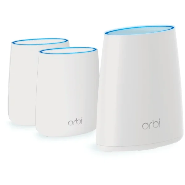 ph-11134207-7r98z-lwhwjof8jtvob3 NETGEAR Orbi AC2200 Tri-Band Whole Home Mesh WiFi System Router and 2 Satellites Bundle - RBK43-100UKS