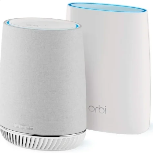NETGEAR Orbi AC3000 Tri-Band Mesh WiFi System with Harman Kardon Voice Smart Speaker - RBK50V-100EUS