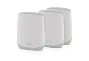 NETGEAR - Orbi AX5400 Tri-Band WiFi 6 Mesh System - 7,500 Sq. Ft. Coverage & 7 Gigabit Ports - RBK763S-100EUS