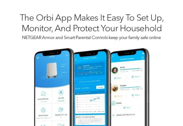 rbk752-753-754_orbiapp_30days_tcm148-137456 NETGEAR - Orbi AX5400 Tri-Band WiFi 6 Mesh System - 7,500 Sq. Ft. Coverage & 7 Gigabit Ports - RBK763S-100EUS