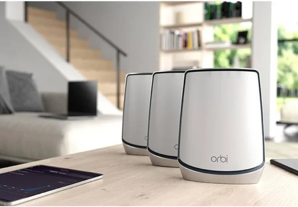 44828bca482312ffa181445a76c33962-hi NETGEAR Orbi AX6000 Tri-Band WiFi 6 Whole-Home Mesh System Router and Two Satellites - RBK853-100EUS