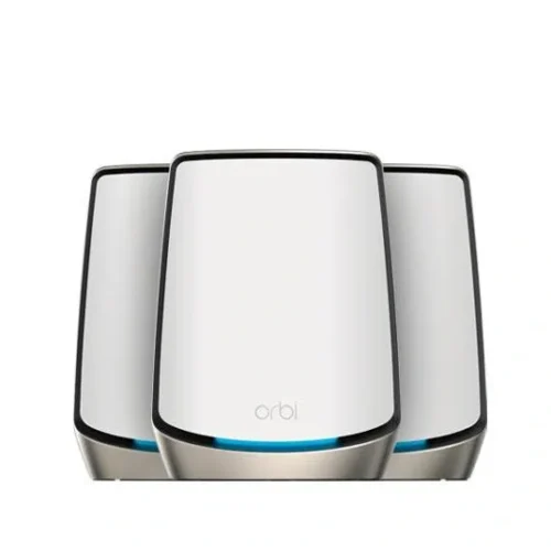 NETGEAR Orbi 860 Series AX6000 Tri-Band Mesh WiFi 6 System with 10-Gig Port (3-Pack, White) - RBK863S-100APS