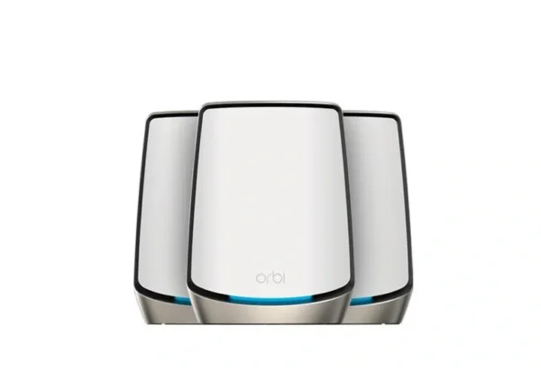 NETGEAR Orbi 860 Series AX6000 Tri-Band Mesh WiFi 6 System with 10-Gig Port (3-Pack, White) - RBK863S-100APS