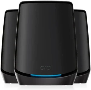 NETGEAR Orbi 860 Series AX6000 Tri-Band Mesh WiFi 6 System (3-Pack, Black) - RBK863SB-100APS