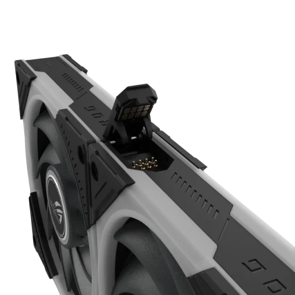 ASUS ROG Eurux GR120 120mm ARGB Reverse Fan Black Triple Pack - ROG EURUX GR120 FAN ARGB REVERSE BLACK 3IN1